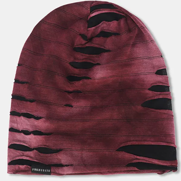 Mens Distressed Beanie Slouchy Hat B090a