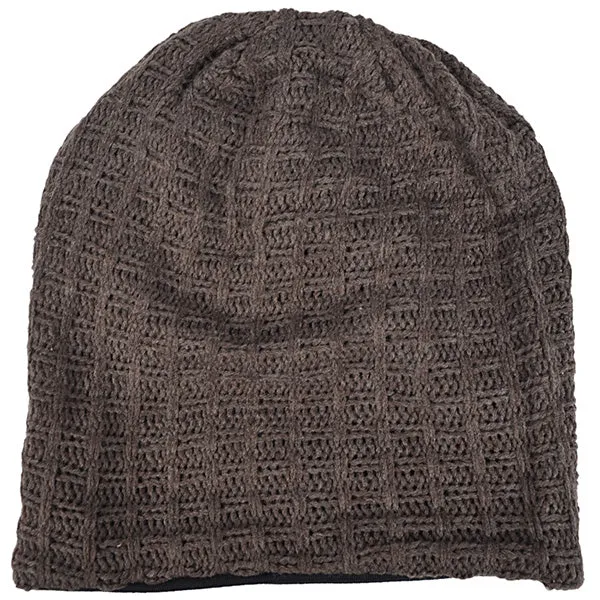 Mens Knit Baggy Beanie Hats B101