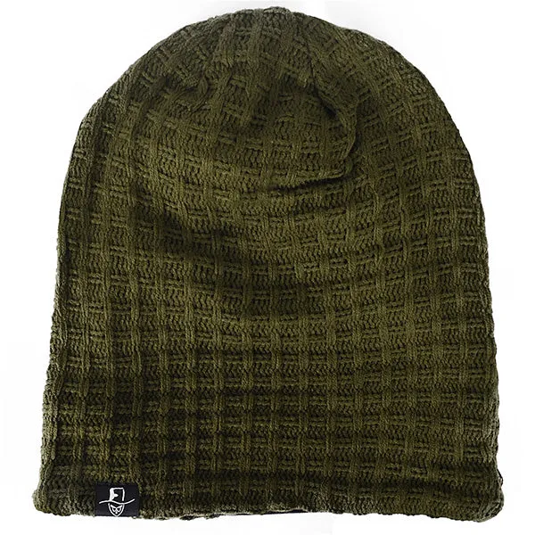 Mens Knit Baggy Beanie Hats B101