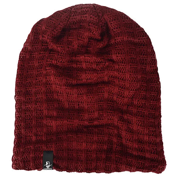 Mens Knit Baggy Beanie Hats B101