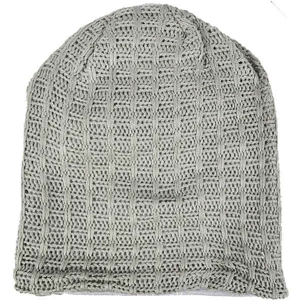 Mens Knit Baggy Beanie Hats B101