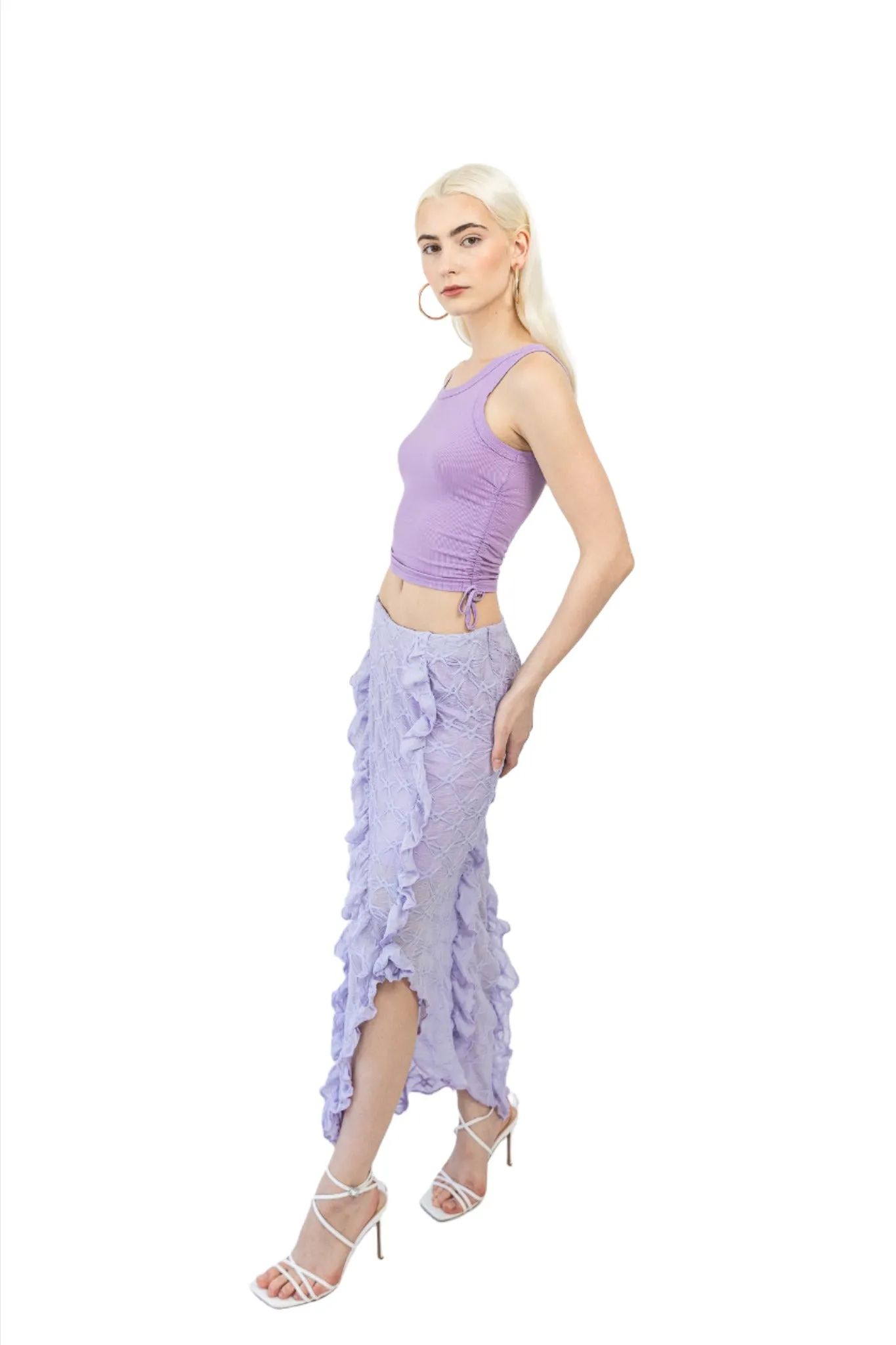 Mermaid Midi Ruffle Skirt