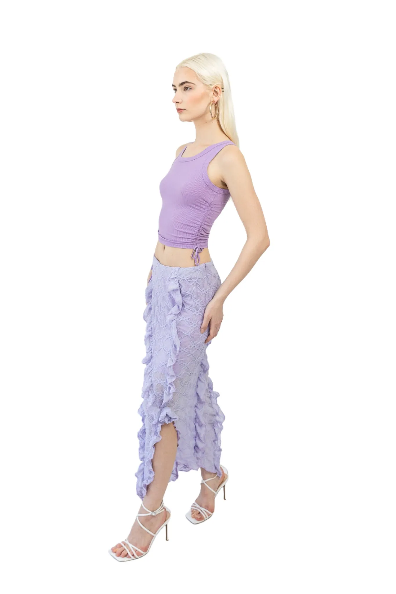 Mermaid Midi Ruffle Skirt