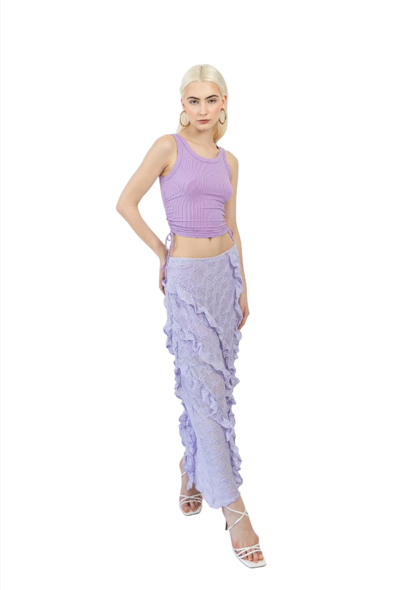 Mermaid Midi Ruffle Skirt