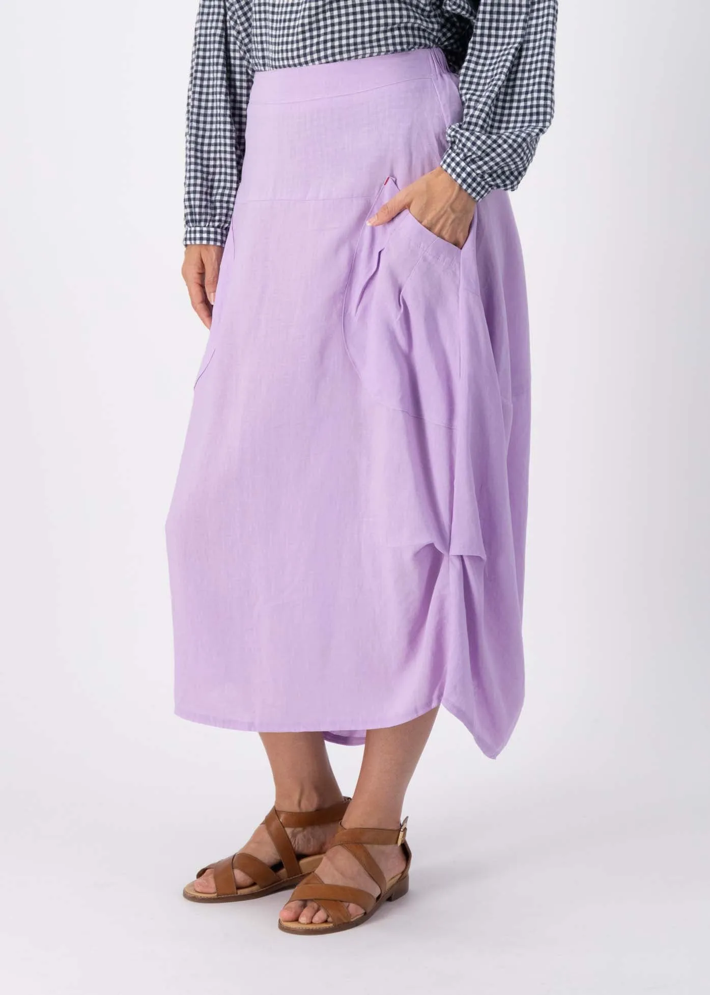 Milwaukee Luminary Skirt Lilac in Linen Blend