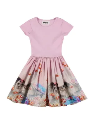 Molo   Seal print organic cotton blend dress 