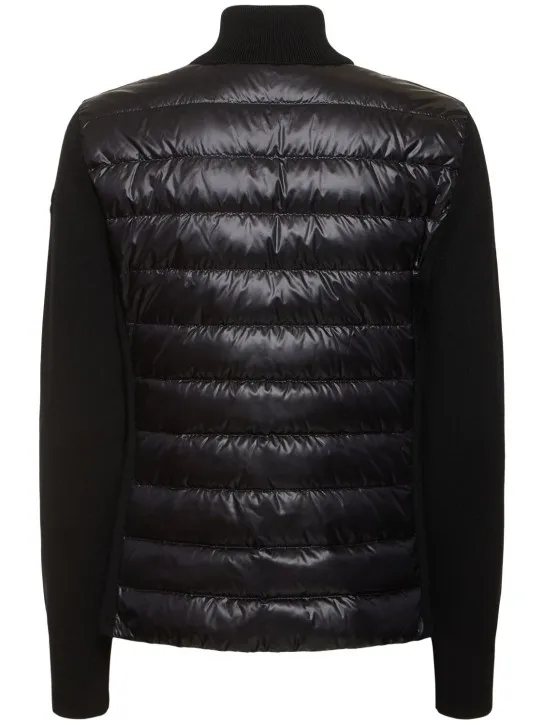 Moncler   Padded wool blend down cardigan 