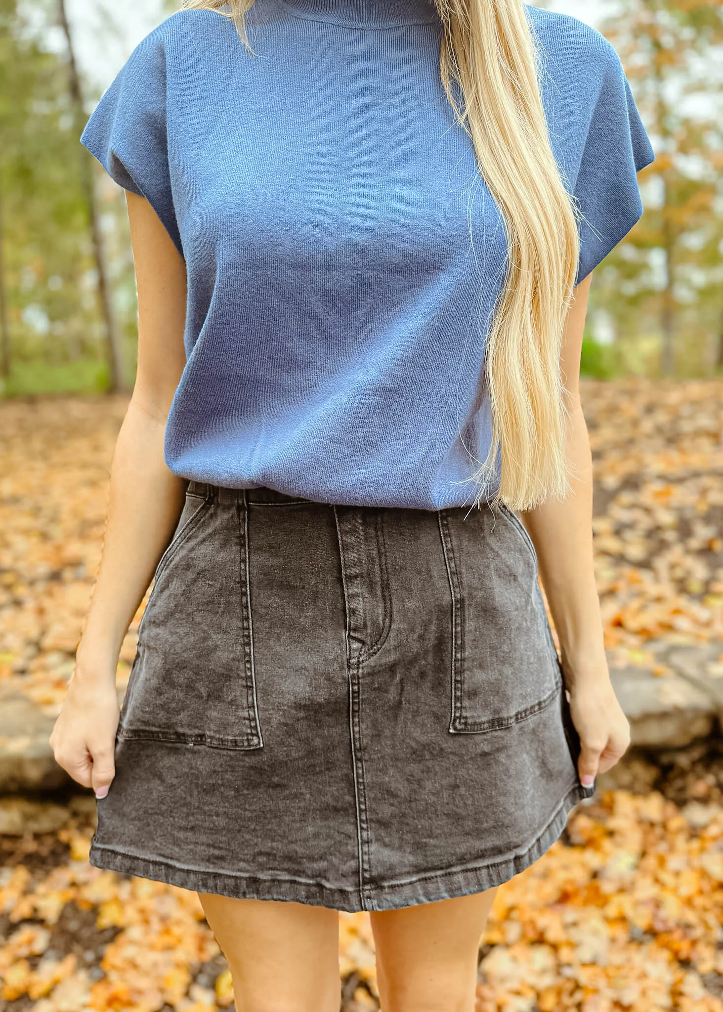 Morgan Denim Mini Skirt