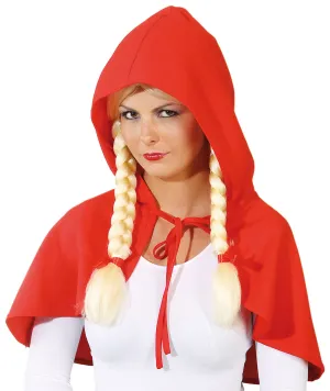 Märchenhaftes Cape mit Kapuze rot