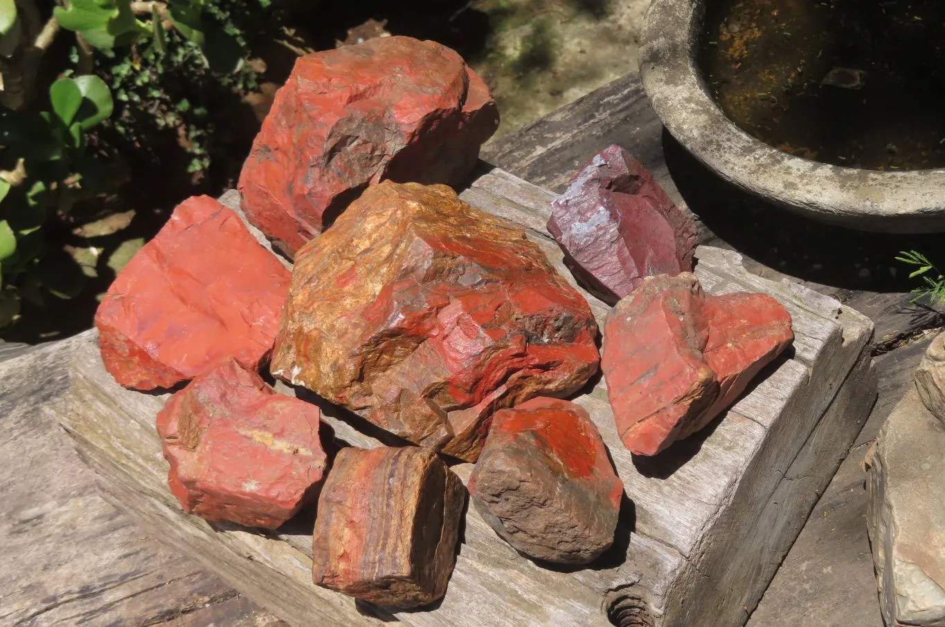 Natural Red Jasper Specimens x 8 From Northern Cape, South Africa