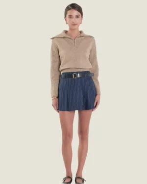 Navy Stripe Skort