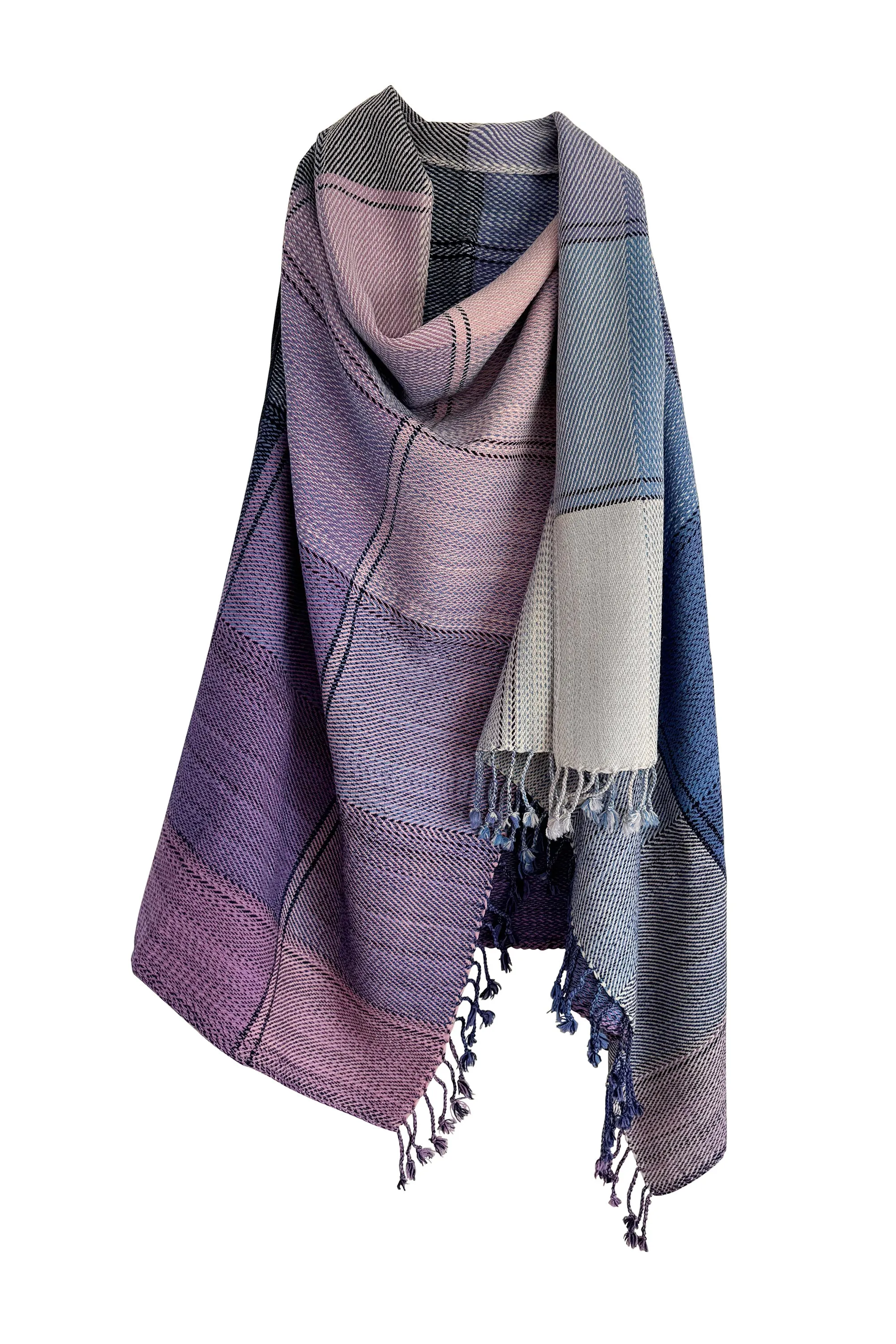 NEW! PLAID Wool Cape Serenity