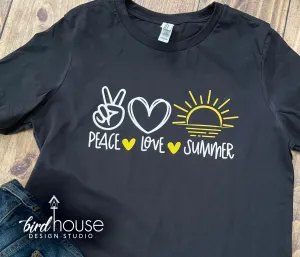 Peace Love Summer Shirt, Cute Graphic Tee