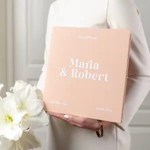 Peach   White Velour | Guest Book ♡