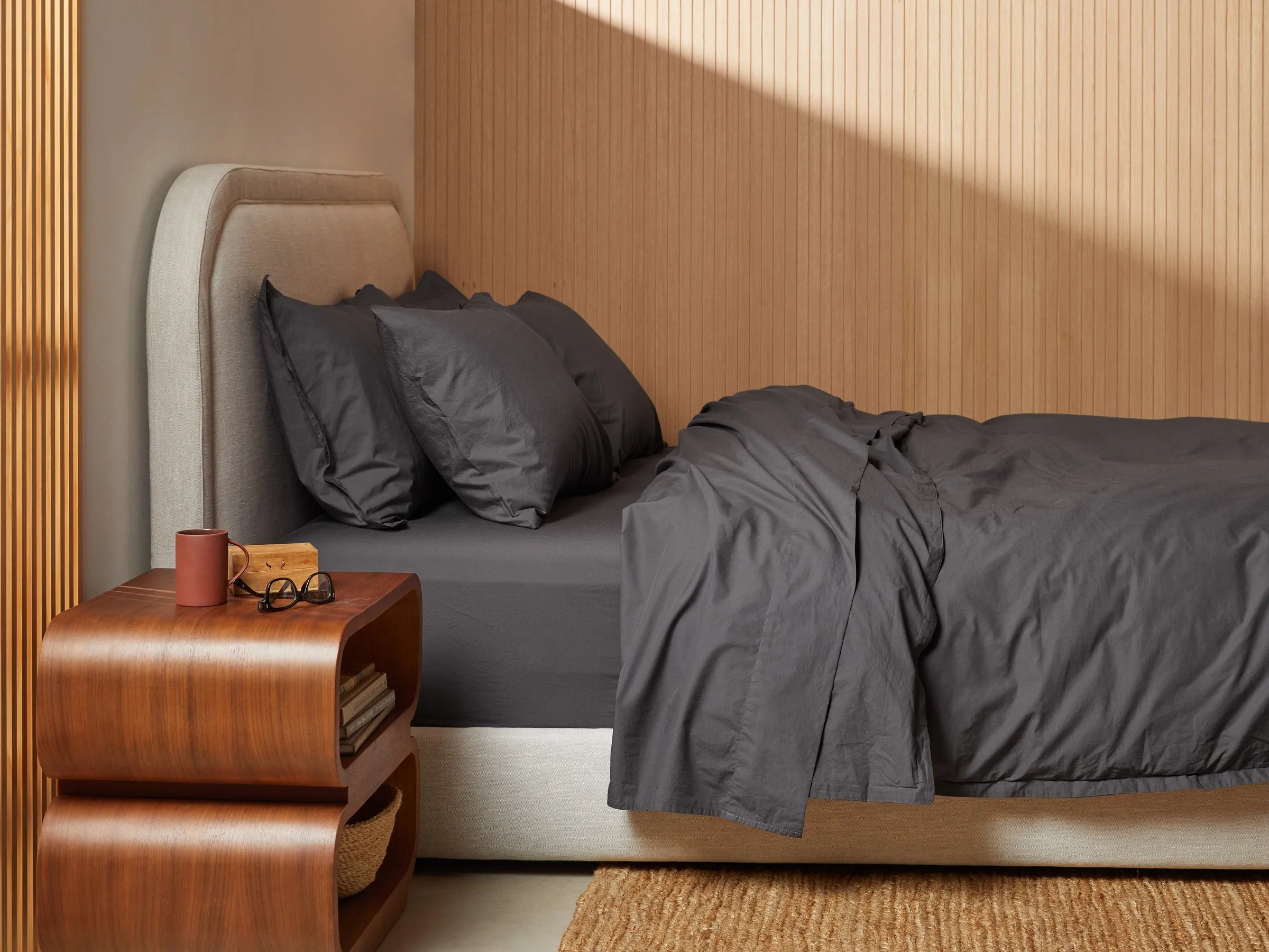Percale Top Sheet (Slate)