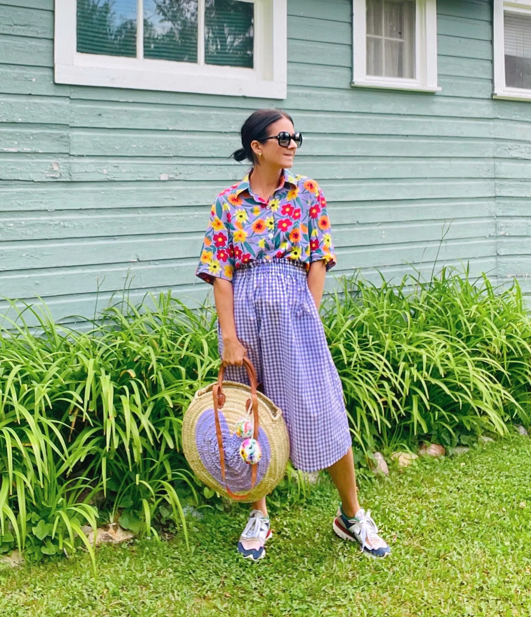 Phoebe Skirt in Lavender Gingham