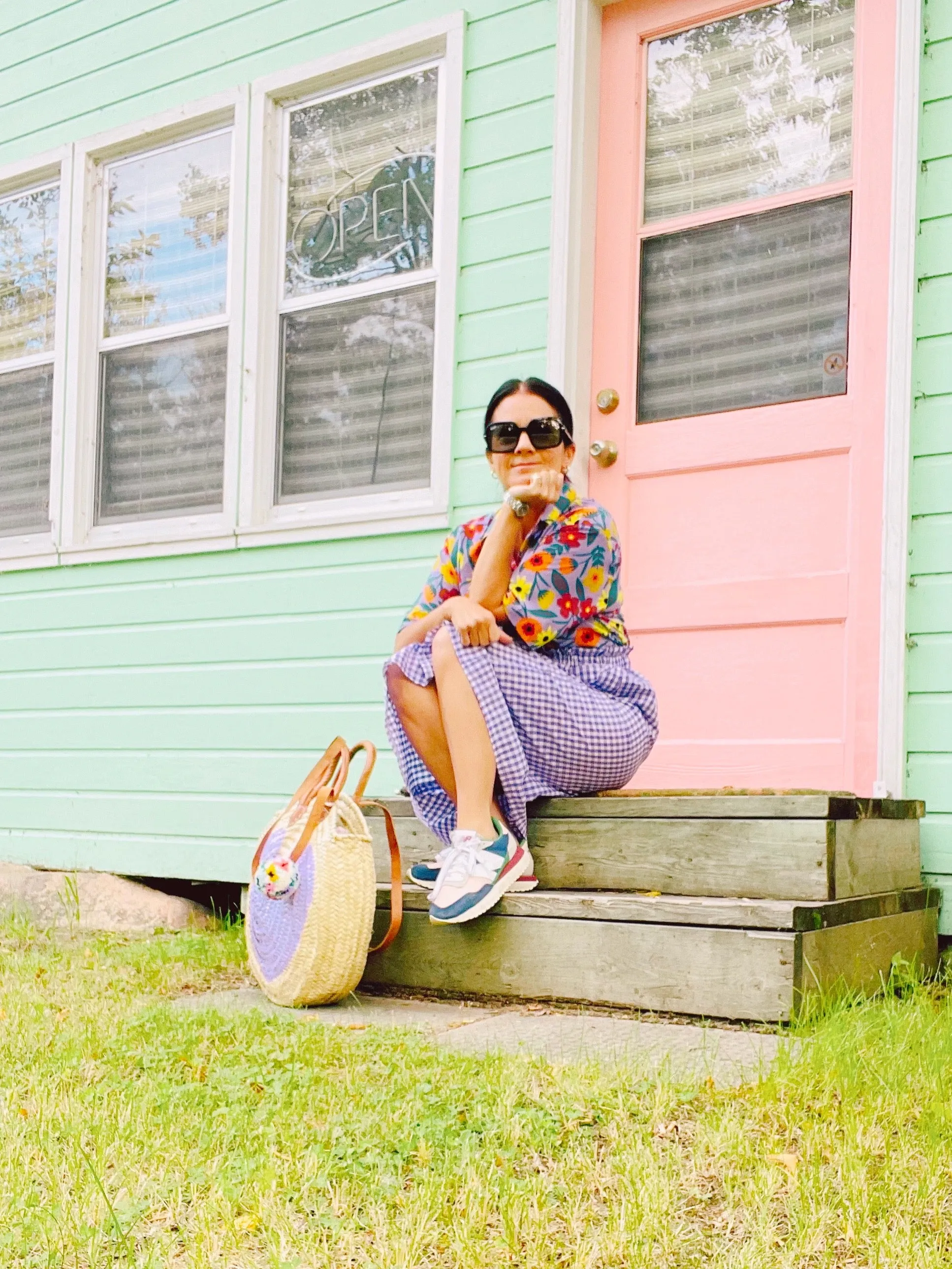 Phoebe Skirt in Lavender Gingham