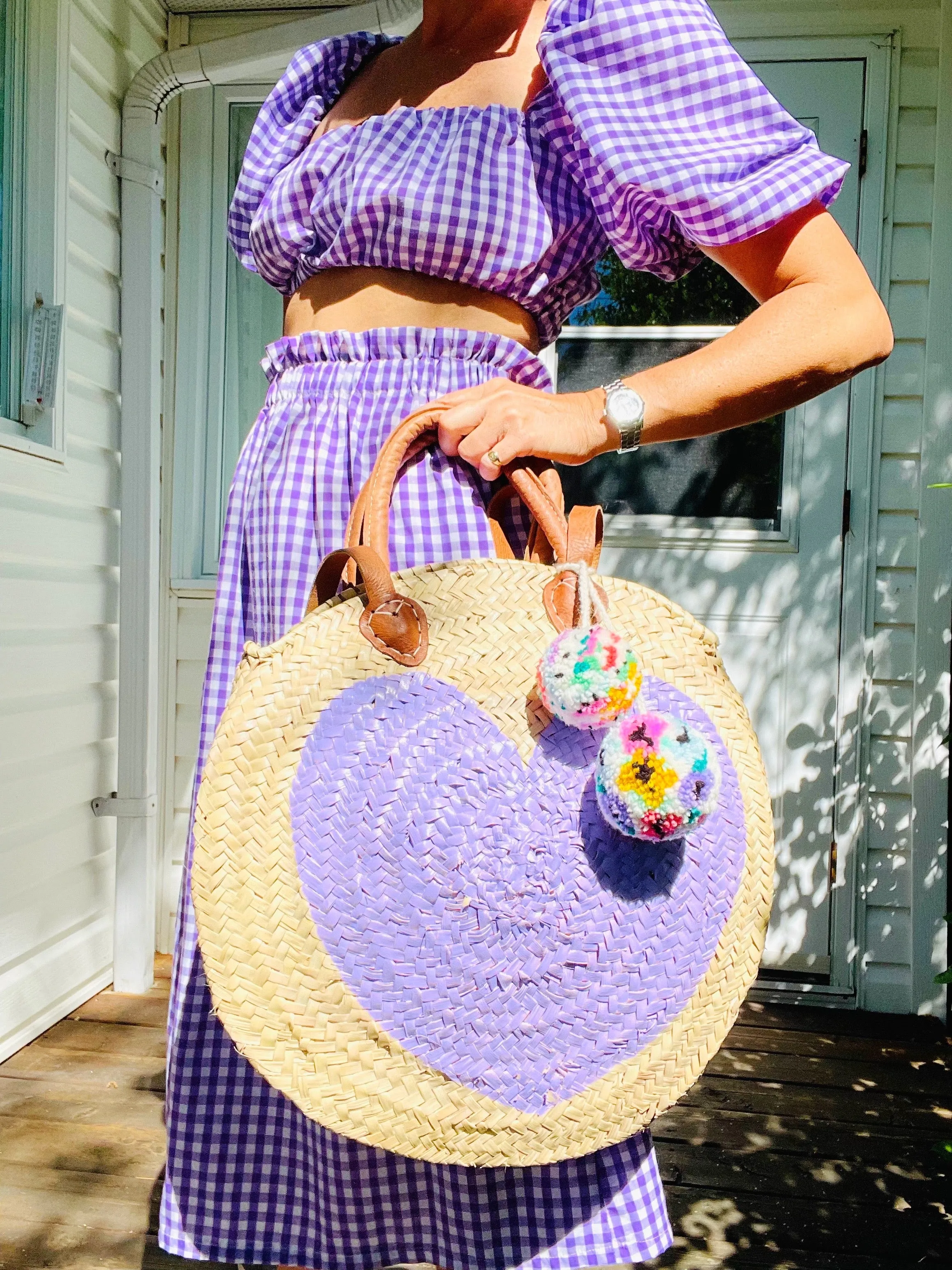 Phoebe Skirt in Lavender Gingham