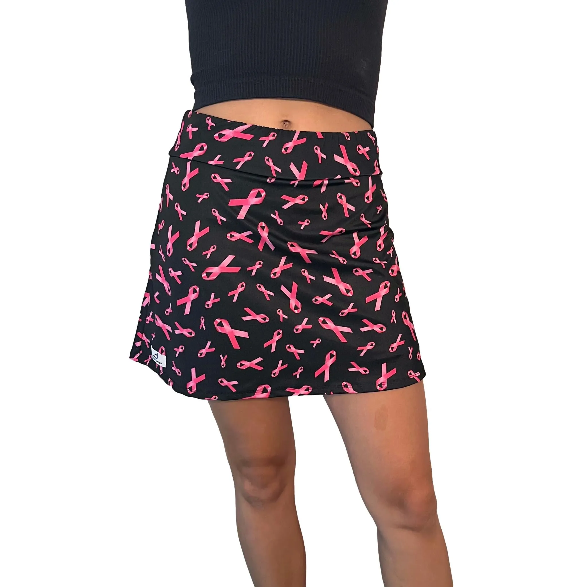Pink Ribbon Breast Cancer Awareness Flutter Skort