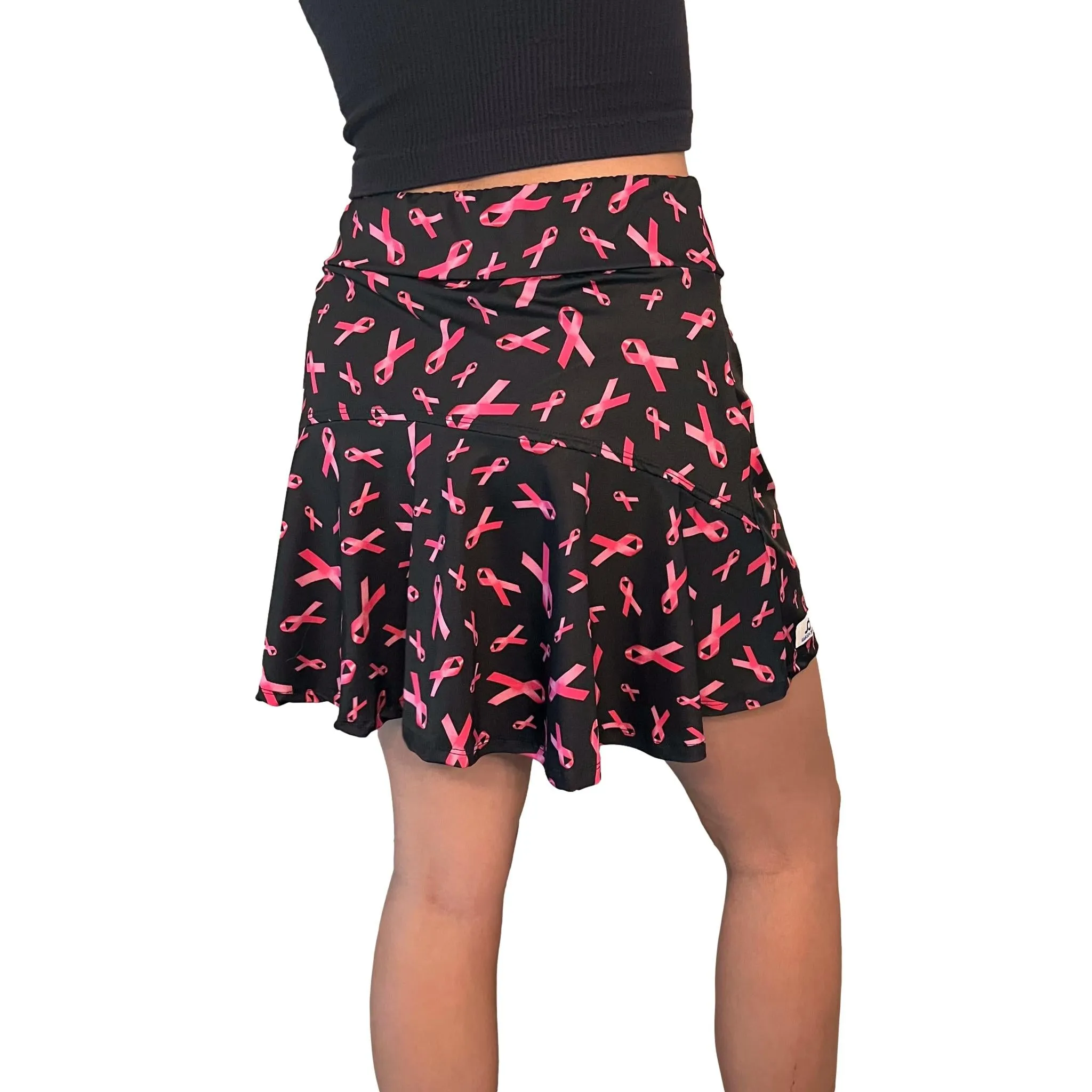 Pink Ribbon Breast Cancer Awareness Flutter Skort