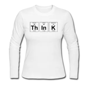 "ThInK" (black) - Women's Long Sleeve T-Shirt