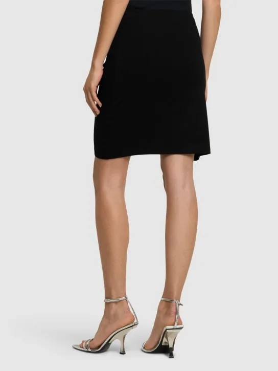 Rabanne   Light jersey draped mini skirt 