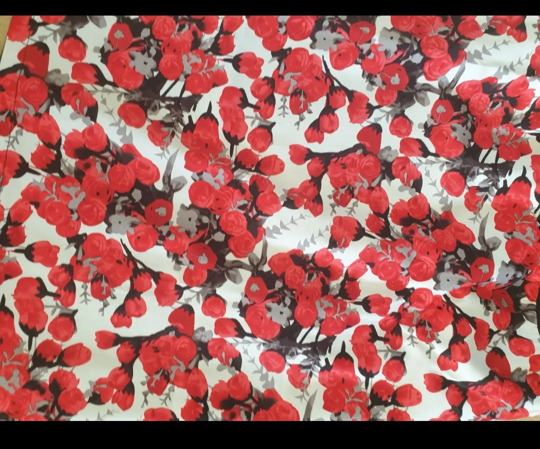 Red Rose Bud Skirt