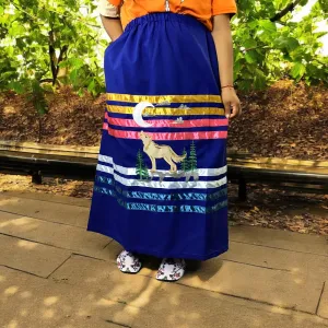 Ribbon Skirt with Wolf