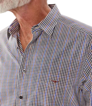 R.M.Williams - Collins Shirt - Check - Brown, Navy & White
