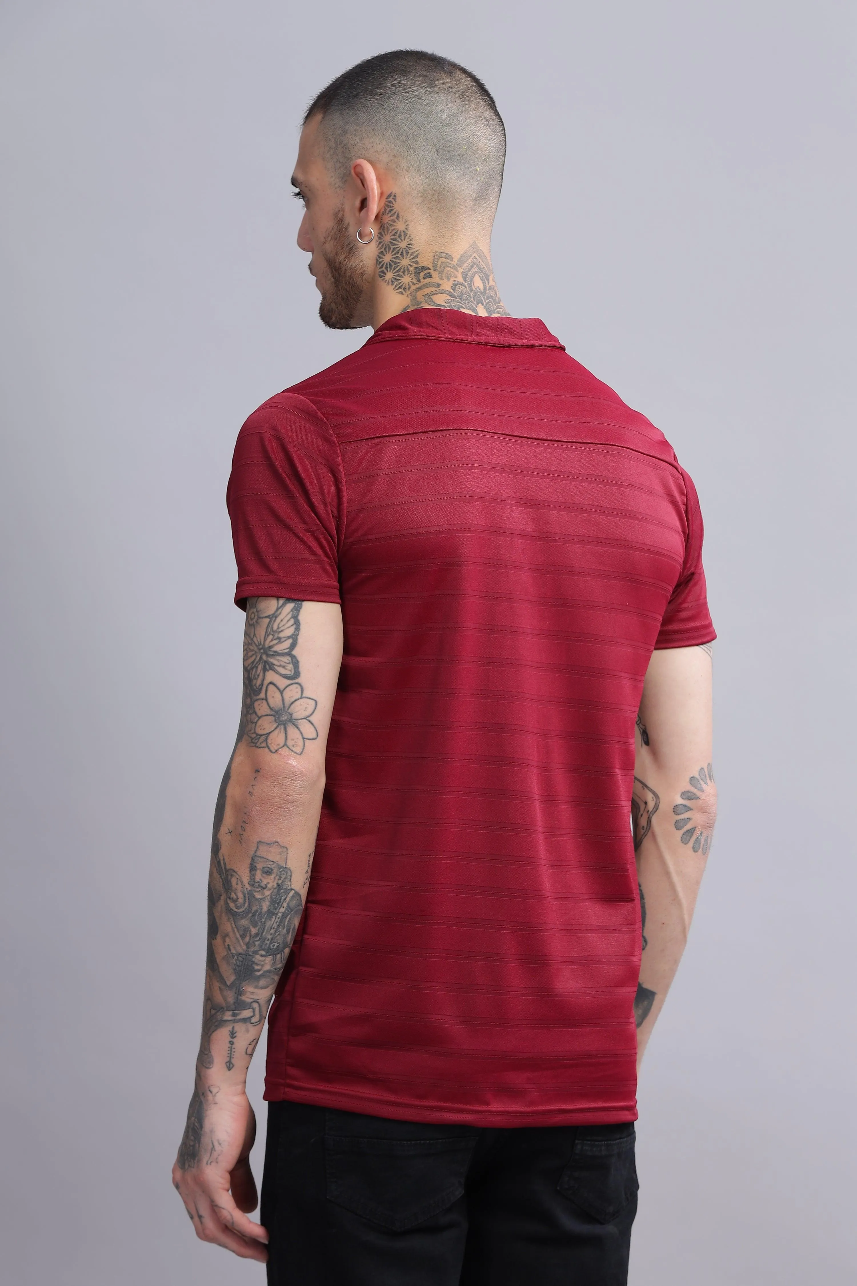 Saucy Cran Mens Half Sleeve Cuban Collar Shirt