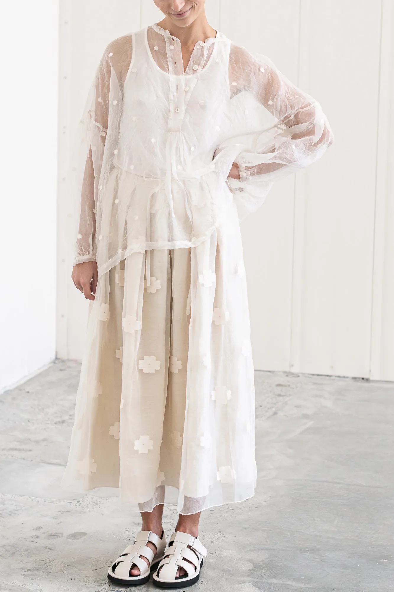 Silk organza skirt