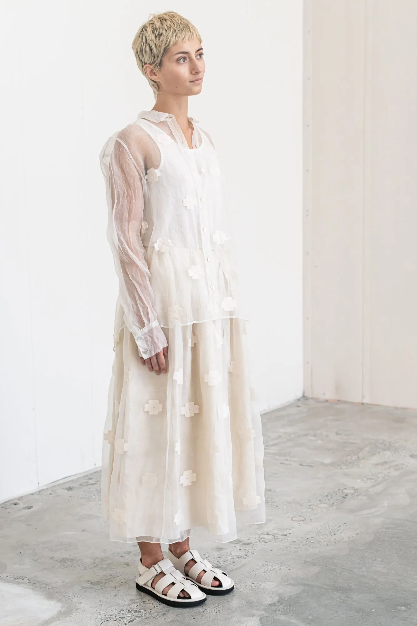 Silk organza skirt