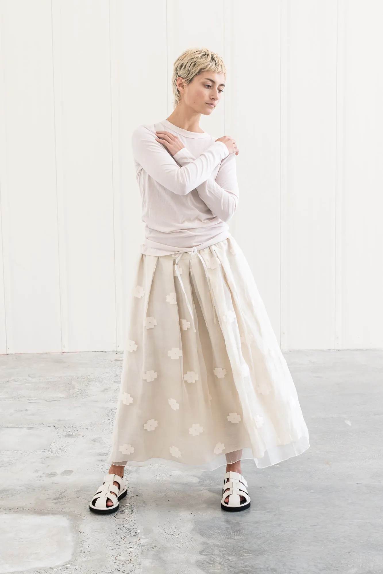 Silk organza skirt