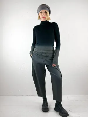 Sort Aarhus Two Tone Turtleneck Top