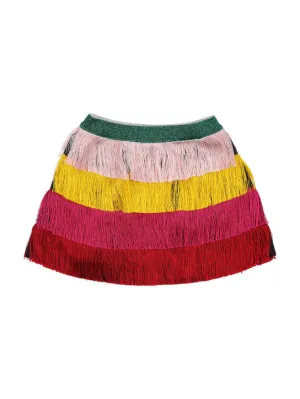 Stella McCartney Kids   Recycled fringe mini skirt 