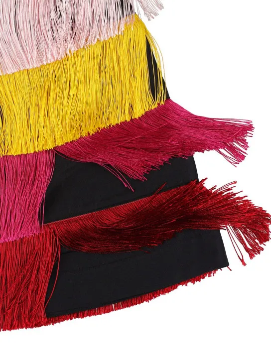 Stella McCartney Kids   Recycled fringe mini skirt 