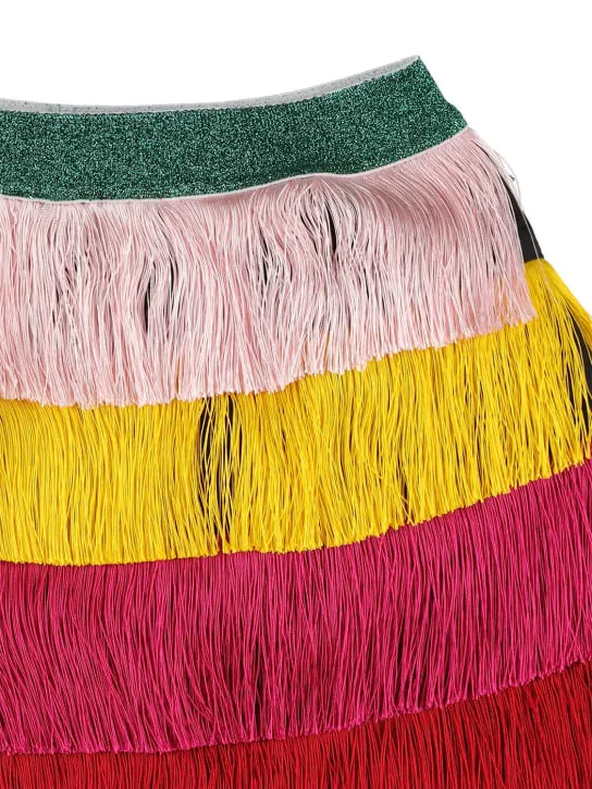Stella McCartney Kids   Recycled fringe mini skirt 