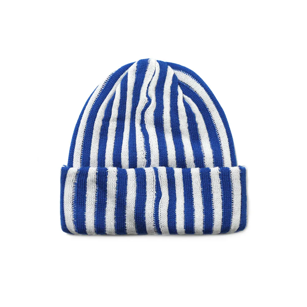 STRIPE BEANIE BLUE