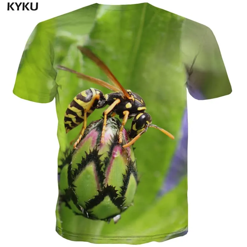 t shirt insect plant Casual shirt 3D Casual beautiful man art costume