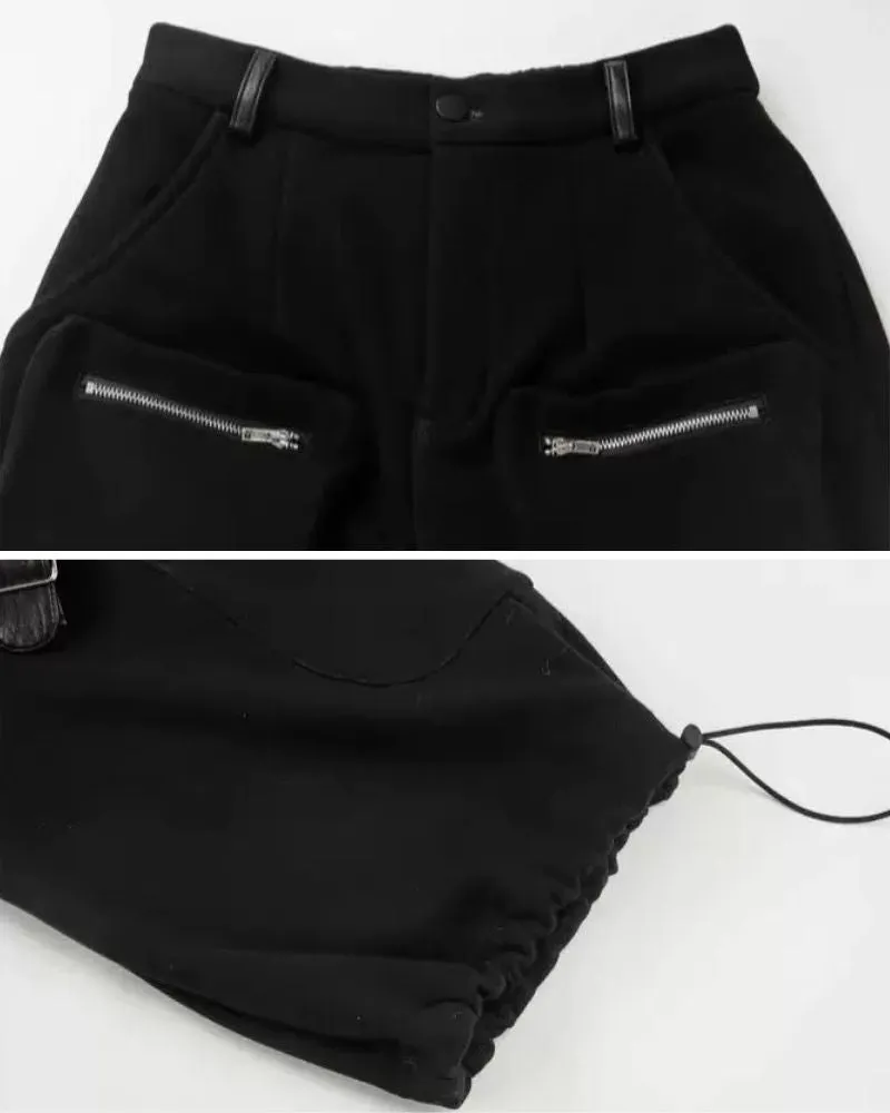Techwear Sweet Girl Hoodie Pants And Cargo Skirt Set（Sold Separately）