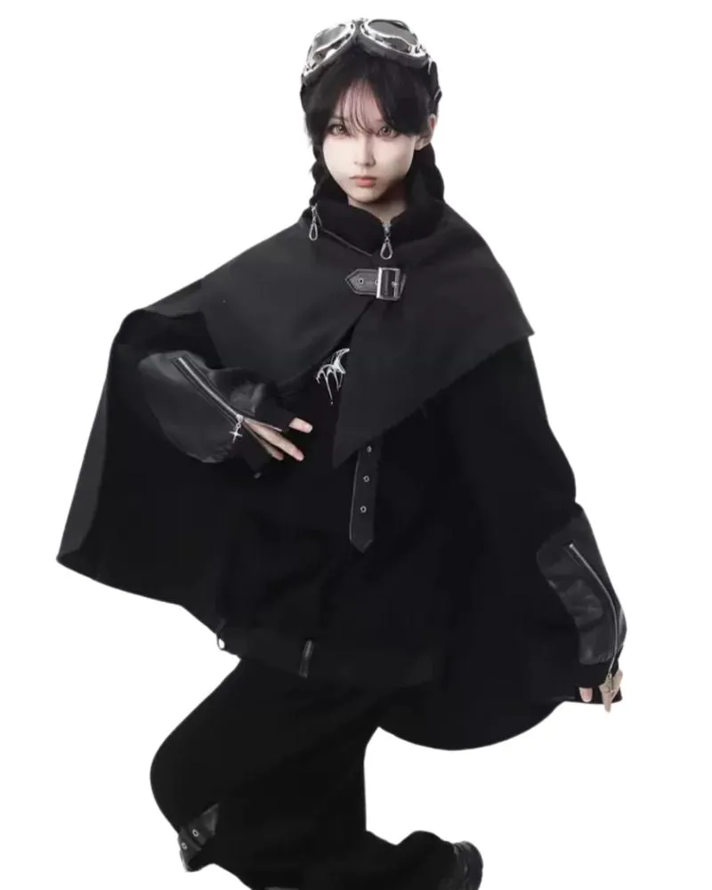 Techwear Sweet Girl Hoodie Pants And Cargo Skirt Set（Sold Separately）