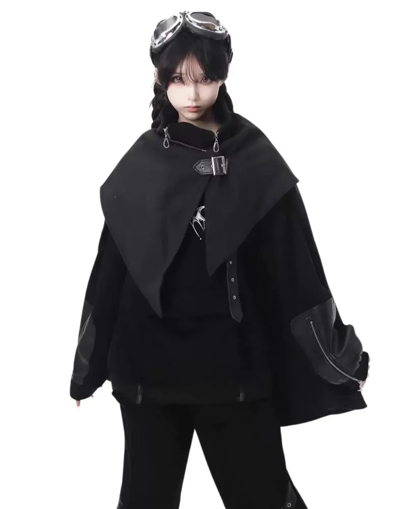 Techwear Sweet Girl Hoodie Pants And Cargo Skirt Set（Sold Separately）
