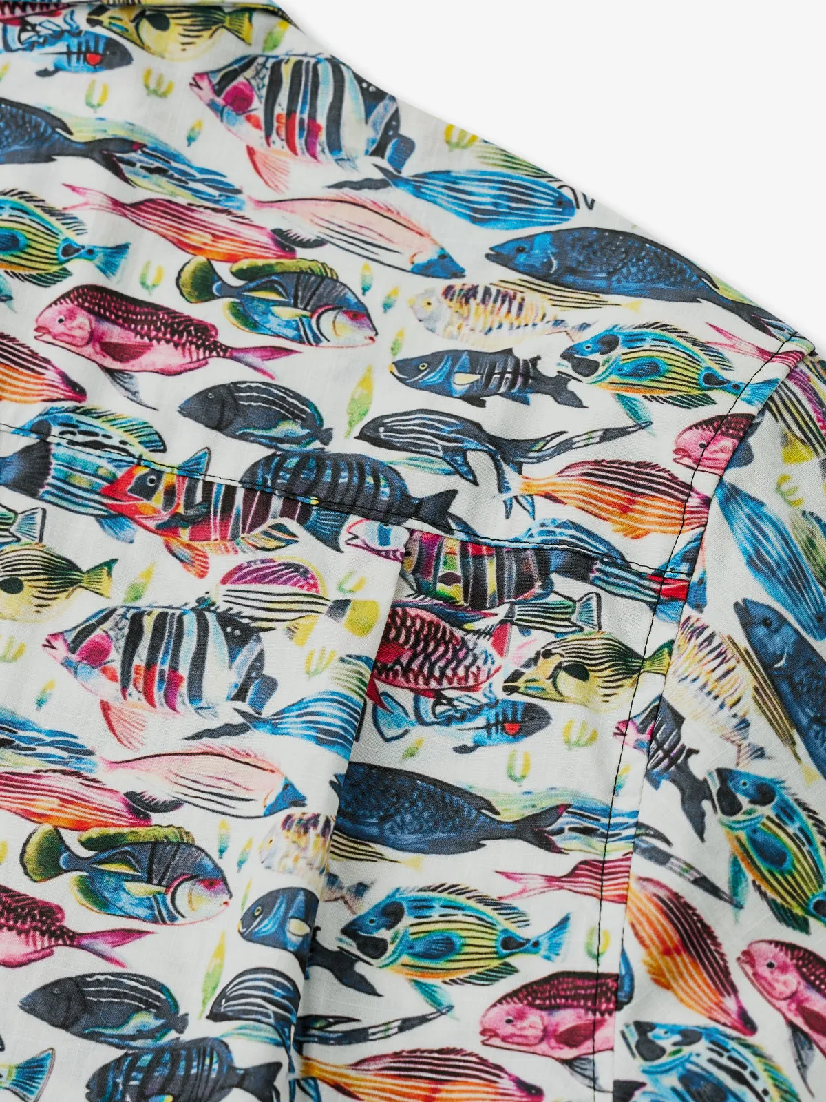Various Fish Cotton Camp Shirt