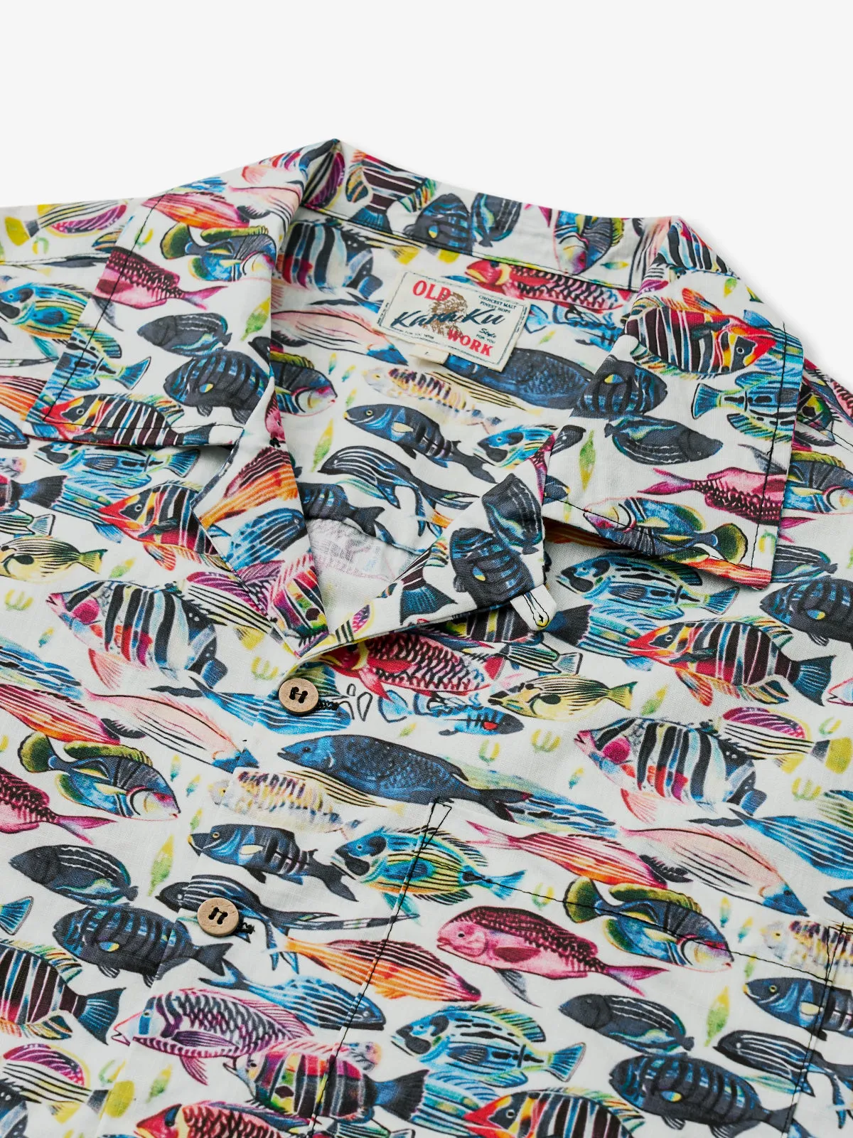 Various Fish Cotton Camp Shirt