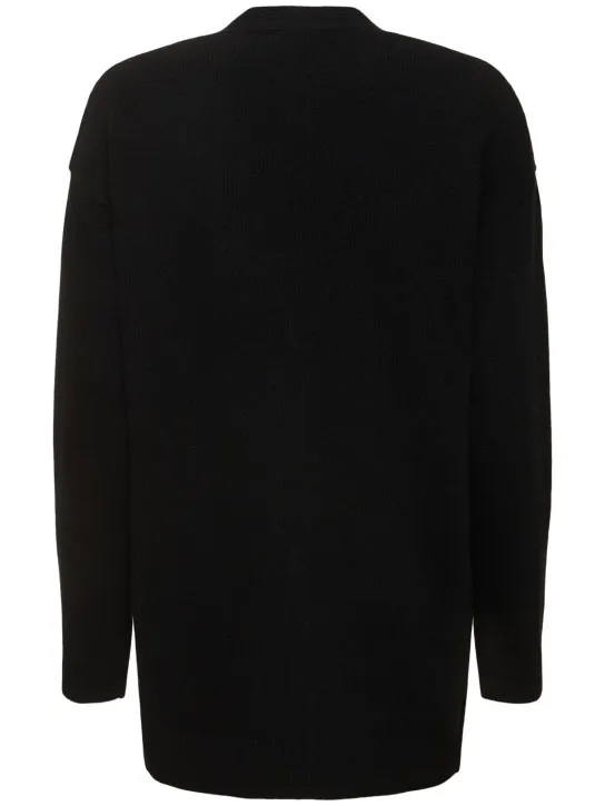 Versace   Knit long cardigan w/ medusa logo 