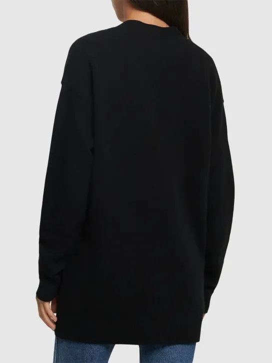 Versace   Knit long cardigan w/ medusa logo 