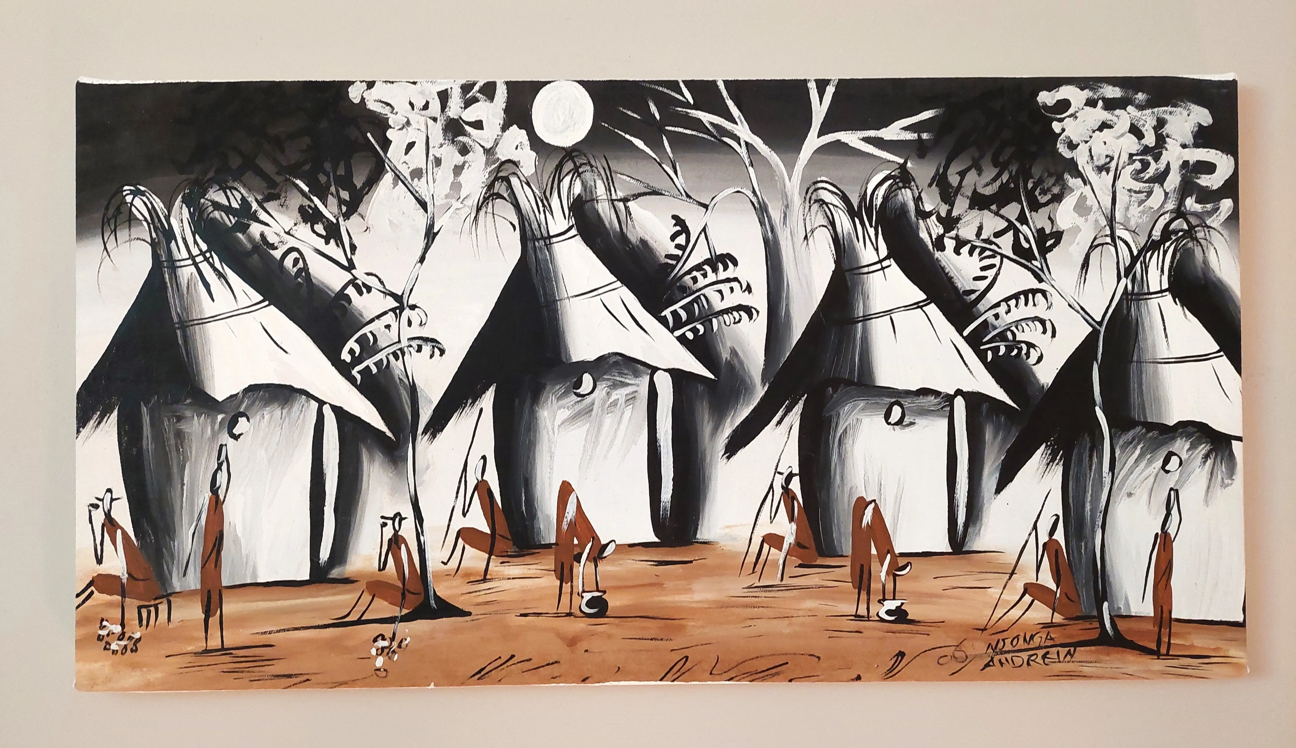 village canvas Art