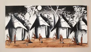 village canvas Art