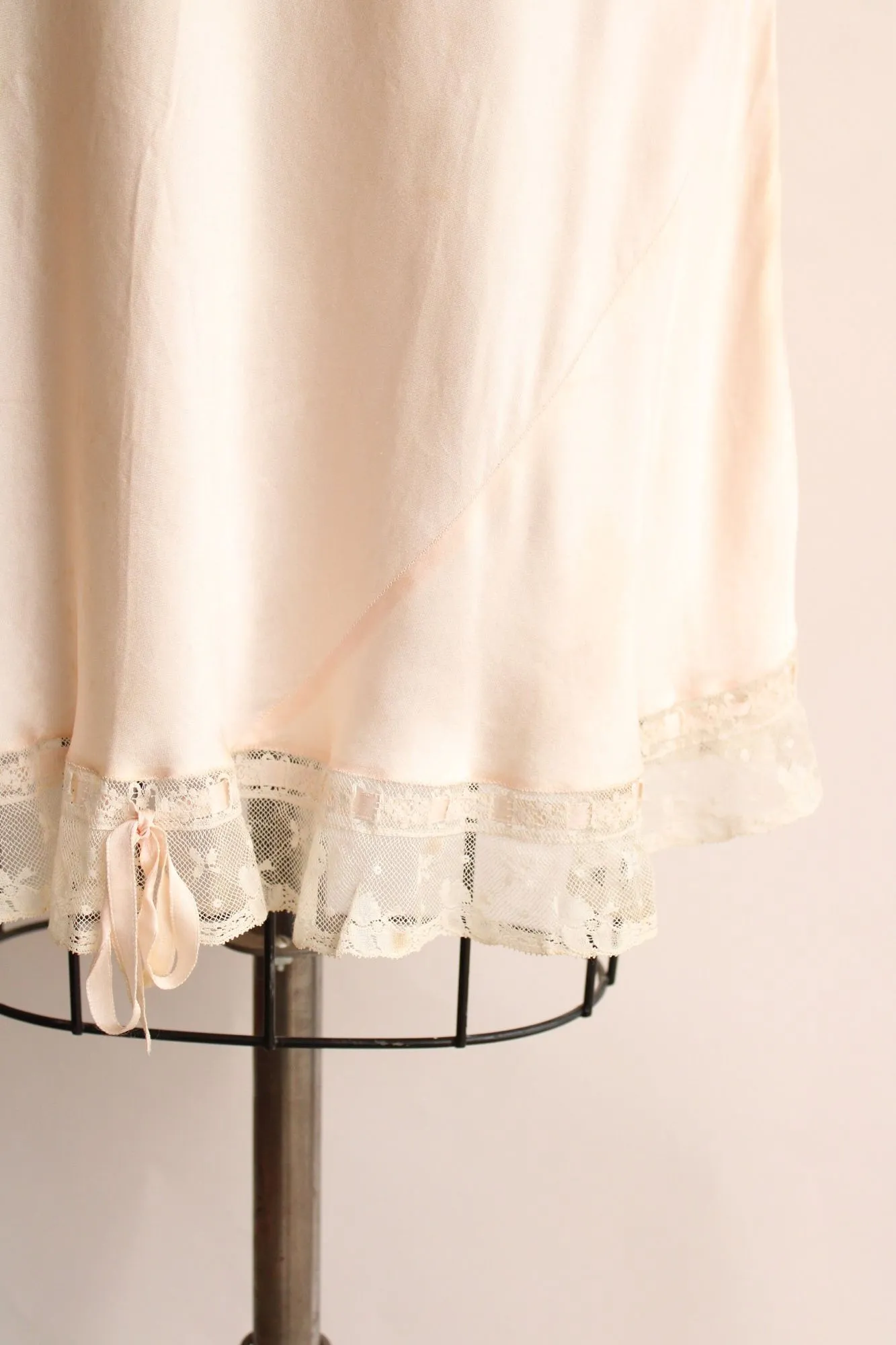 Vintage 1950s Trillium Underthings Pink Silk and Rayon Slip