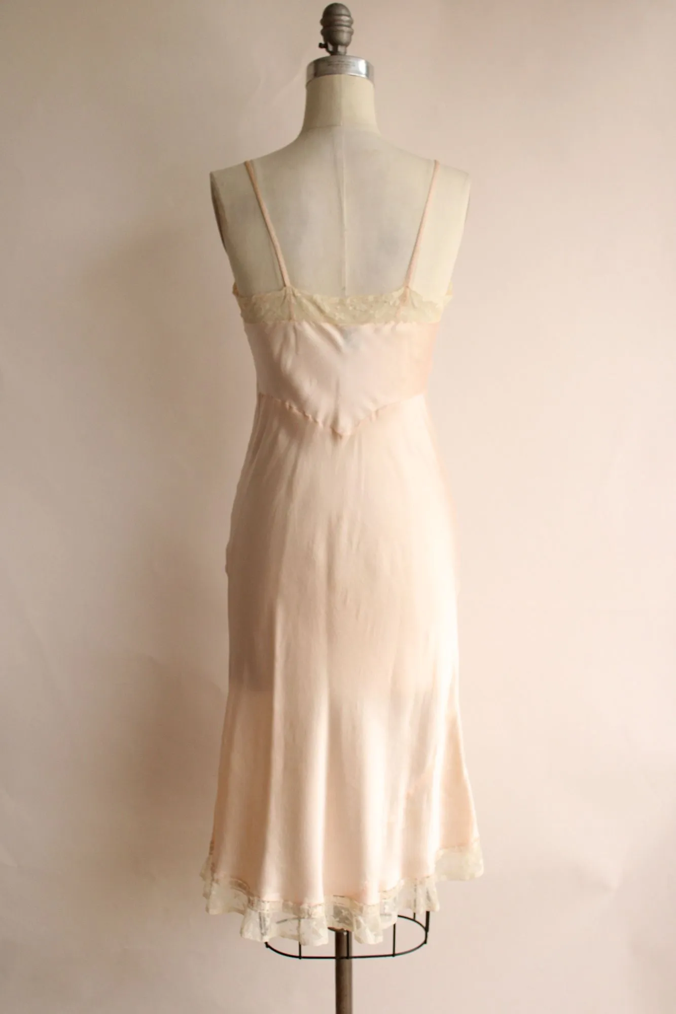 Vintage 1950s Trillium Underthings Pink Silk and Rayon Slip